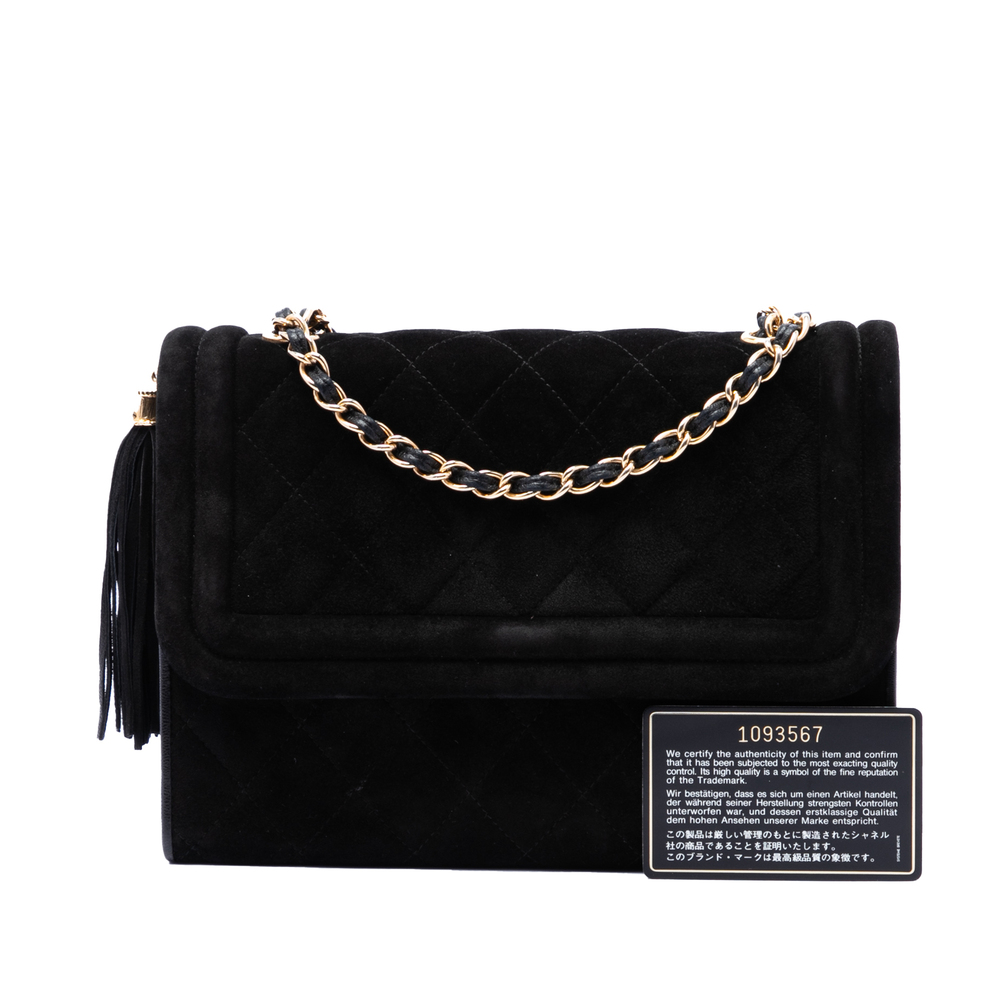 Pre-Loved Chanel Quilted Suede Tassel Flap - Picture 8 of 8